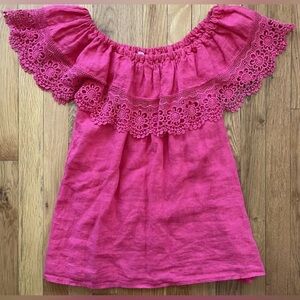 red off shoulder sleeveless shirt top blouse Italy medium m